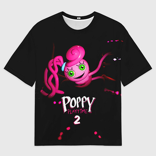 Мужская футболка оверсайз Паппи Плейтайм 2 Мама Длинные Ноги / 3D-принт – фото 1