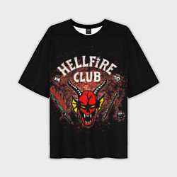 Мужская футболка оверсайз Hellfire club