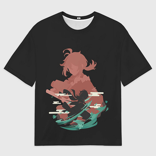Мужская футболка оверсайз KAZUHA GENSHIN IMPACT / 3D-принт – фото 1