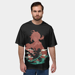 Футболка оверсайз мужская KAZUHA GENSHIN IMPACT, цвет: 3D-принт — фото 2