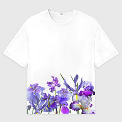 Футболка оверсайз мужская Любимые Ирисы, цвет: 3D-принт