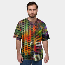 Футболка оверсайз мужская Диско шар, цвет: 3D-принт — фото 2