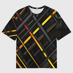 Мужская футболка оверсайз Полосы и Геометрия