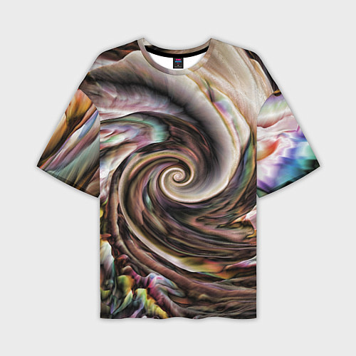 Мужская футболка оверсайз Картина-абстракция Ураган / 3D-принт – фото 1