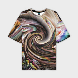 Мужская футболка оверсайз Картина-абстракция Ураган