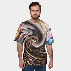 Футболка оверсайз мужская Картина-абстракция Ураган, цвет: 3D-принт — фото 2