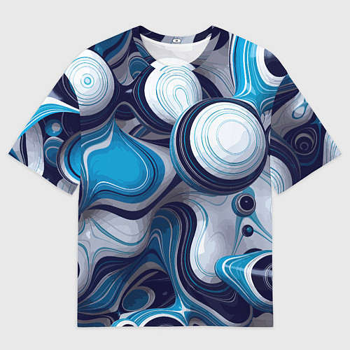 Мужская футболка оверсайз Авангардный объёмный паттерн Avant-garde volumetri / 3D-принт – фото 1