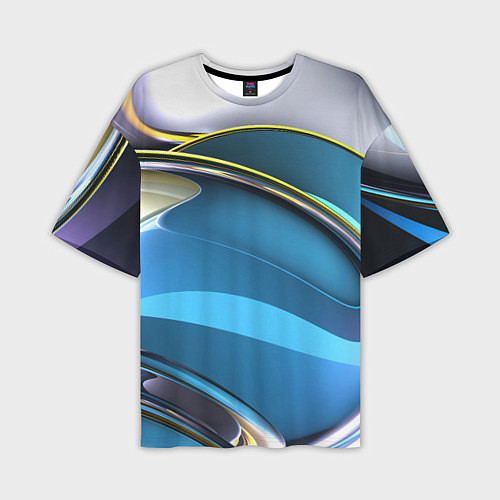 Мужская футболка оверсайз Абстрактная объёмная композиция Abstract three-dim / 3D-принт – фото 1
