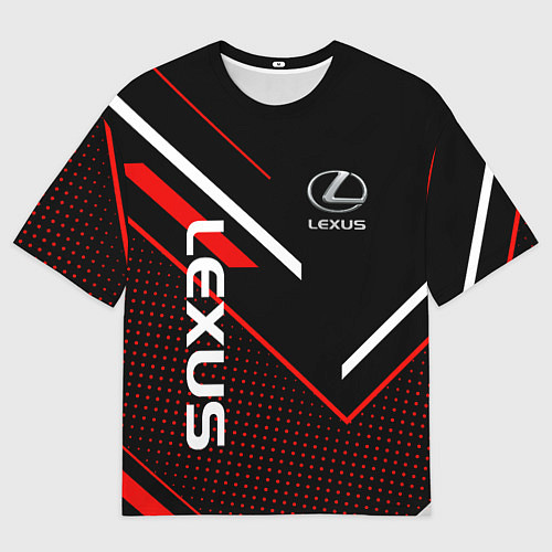 Мужская футболка оверсайз LEXUS ЛЕКСУС СОВРЕМЕННЫЙ / 3D-принт – фото 1