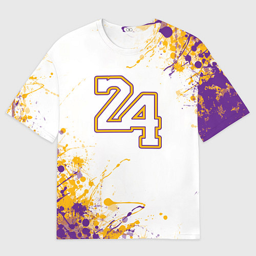 Мужская футболка оверсайз Коби Брайант Lakers 24 / 3D-принт – фото 1