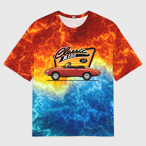 Мужская футболка оверсайз Classic ride / 3D-принт – фото 1