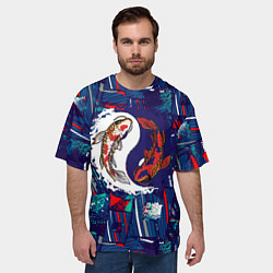 Футболка оверсайз мужская Рыбки Инь и ян, цвет: 3D-принт — фото 2