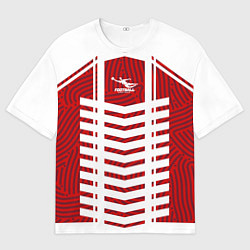 Мужская футболка оверсайз Football Red