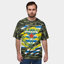 Футболка оверсайз мужская КАМУФЛЯЖ ВДВ РАЗРЫВ, цвет: 3D-принт — фото 2