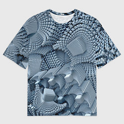 Мужская футболка оверсайз GEOMETRIC FRACTAL CUBES