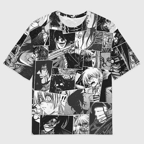 Мужская футболка оверсайз Хэллсинг паттерн Hellsing / 3D-принт – фото 1