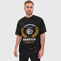 Футболка оверсайз мужская Лого Benfica и надпись Legendary Football Club на, цвет: 3D-принт — фото 2