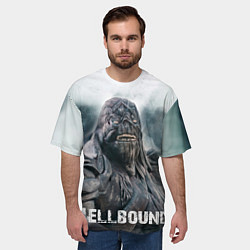 Футболка оверсайз мужская Hellbound - Зов ада монстр, цвет: 3D-принт — фото 2