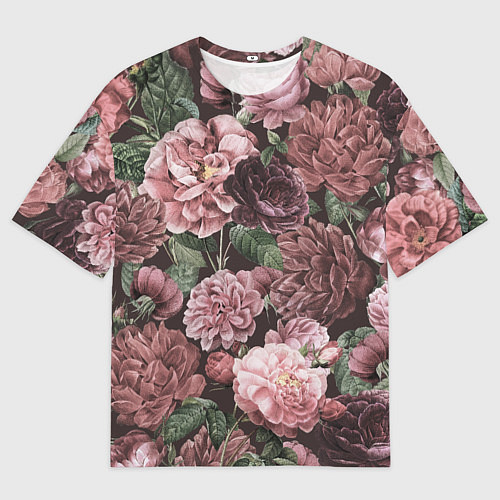 Мужская футболка оверсайз Цветы Полные Любви / 3D-принт – фото 1