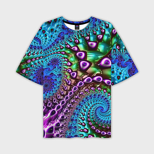 Мужская футболка оверсайз Наикрутейший фрактальный паттерн Авангард The Cool / 3D-принт – фото 1