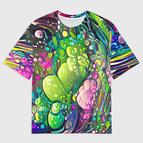 Мужская футболка оверсайз Токсичный принт / 3D-принт – фото 1