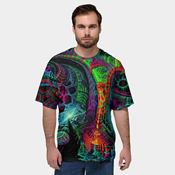 Футболка оверсайз мужская Фантастическая авангардная композиция Абстракция F, цвет: 3D-принт — фото 2