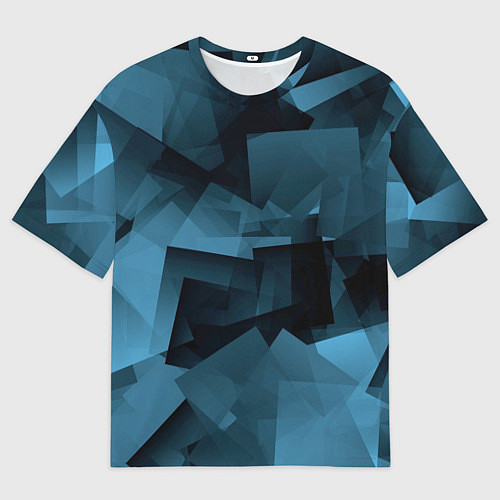 Мужская футболка оверсайз Абстрактная геометрическая композиция Abstract geo / 3D-принт – фото 1