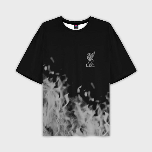 Мужская футболка оверсайз Liverpool Серое пламя / 3D-принт – фото 1