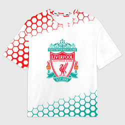Мужская футболка оверсайз Liverpool соты