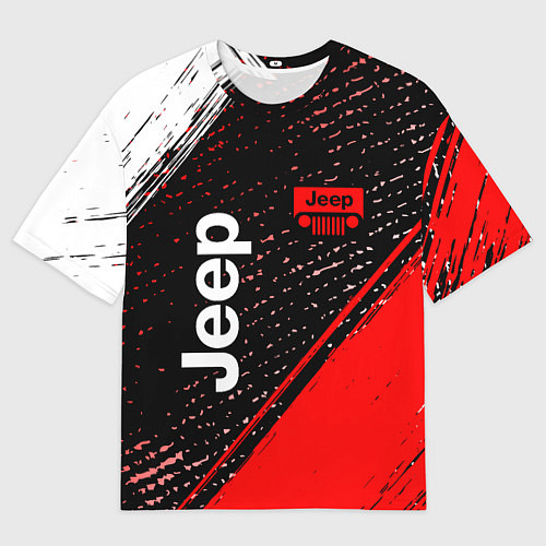 Мужская футболка оверсайз JEEP - Краска / 3D-принт – фото 1