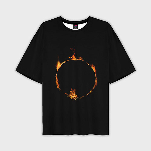 Мужская футболка оверсайз Знак тьмы из Dark Souls / 3D-принт – фото 1