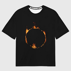 Футболка оверсайз мужская Знак тьмы из Dark Souls, цвет: 3D-принт