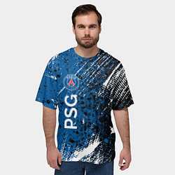 Футболка оверсайз мужская Псж краска, цвет: 3D-принт — фото 2