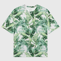 Мужская футболка оверсайз Банановые Листья В Джунглях