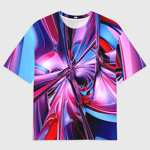 Мужская футболка оверсайз Авангардная футуристическая композиция Абстракция / 3D-принт – фото 1