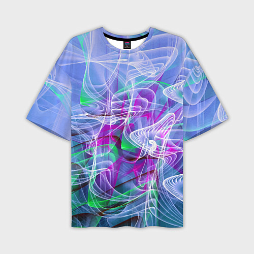 Мужская футболка оверсайз Абстрактный фрактальный летний паттерн Abstract fr / 3D-принт – фото 1