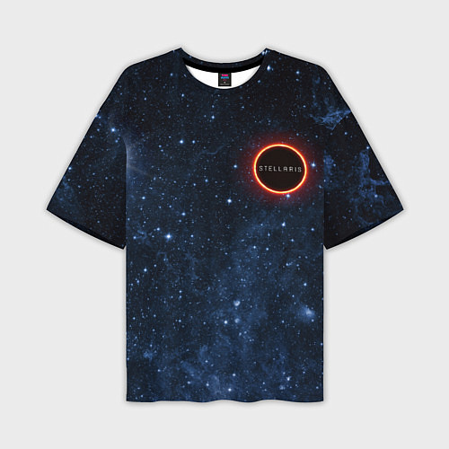Мужская футболка оверсайз Stellaris Black Hole Logo / 3D-принт – фото 1