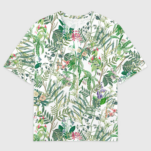 Мужская футболка оверсайз Цветы Летний Ботанический Букет / 3D-принт – фото 1