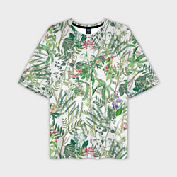 Мужская футболка оверсайз Цветы Летний Ботанический Букет
