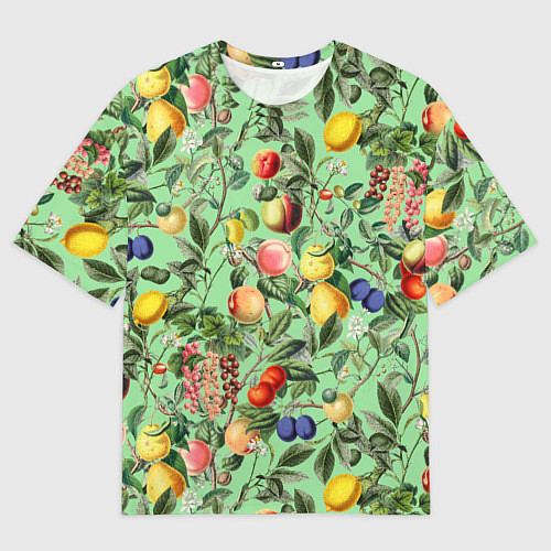 Мужская футболка оверсайз Летнее Ассорти Фруктов / 3D-принт – фото 1