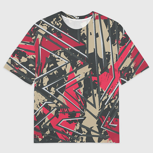 Мужская футболка оверсайз Камуфляжный паттерн / 3D-принт – фото 1