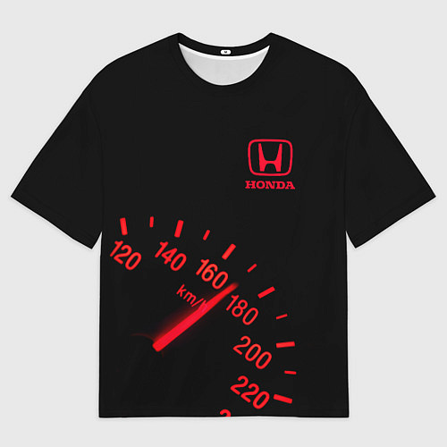 Мужская футболка оверсайз HONDA СПИДОМЕТР / 3D-принт – фото 1