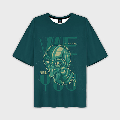 Мужская футболка оверсайз А ты инопланетянин? / 3D-принт – фото 1
