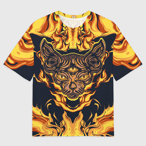 Мужская футболка оверсайз Сфинкс Третий глаз / 3D-принт – фото 1