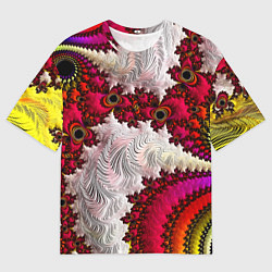 Мужская футболка оверсайз Наикрутейший психоделический абстрактный фрактальн