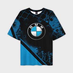 Футболка оверсайз мужская BMW : БМВ ЛОГО, цвет: 3D-принт