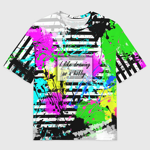 Мужская футболка оверсайз Я просто люблю рисовать Абстракция / 3D-принт – фото 1