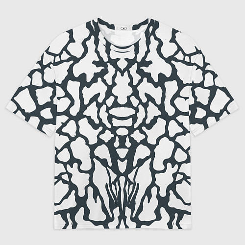 Мужская футболка оверсайз Animal Black and White Pattern / 3D-принт – фото 1
