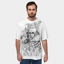 Футболка оверсайз мужская Верь в себя, живи по чести, цвет: 3D-принт — фото 2