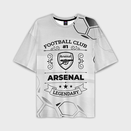 Мужская футболка оверсайз Arsenal Football Club Number 1 Legendary / 3D-принт – фото 1